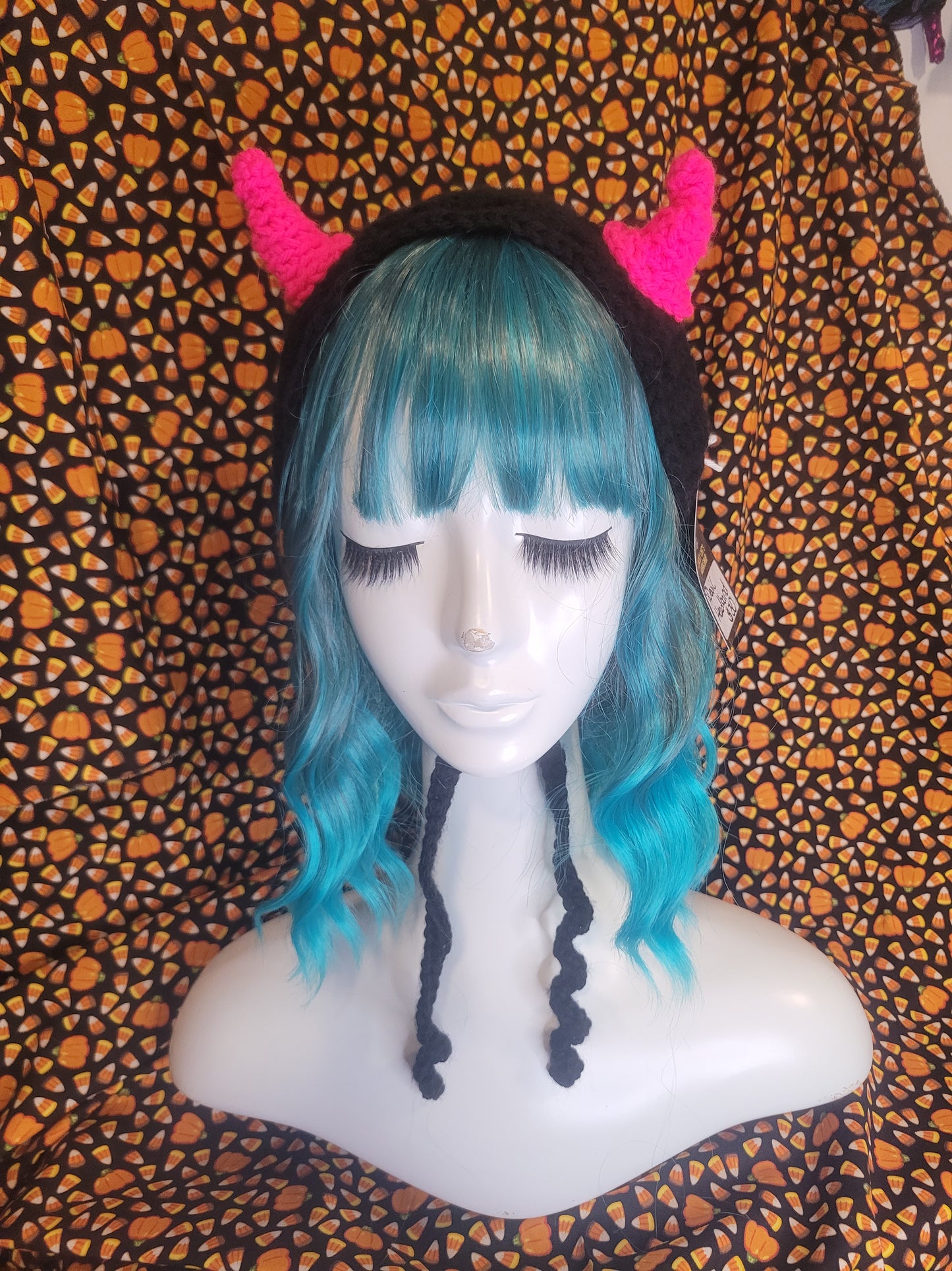 Devil Headband - Pink/Black